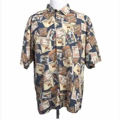 Columbia Shirt Mens XL Ceam Tiki Bar Short Sleeve Button Front Vintage Hawaiian • $19.19