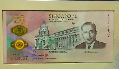 SINGAPORE  20 DOLLARS Commemorative Bicentennial Banknote Pnew ND 2019 GEM UNC • $25.99