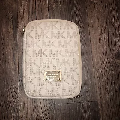 Used Michaels Kors Jet Set Pouch Mini Tablet Case IPad Kindle Padded Zip Around • £19.95