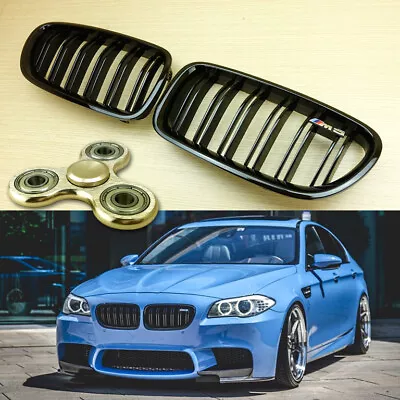 Front Grille M5 Type 2011-2016 Shiny Black Fit BMW F10 F11 Gift Finger Spinner • $75.34