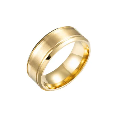 Mens Wedding Rings BASIC Black Pure 8MM • $5.99