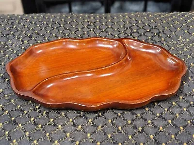 Vintage Genuine Mahogany Wood Tray Made In Haiti • $12