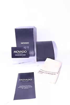 Original Movado Watch Black Empty Presentation  Case & Box • $27.99