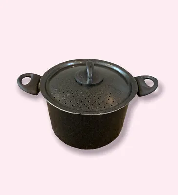 Megaware Black Stock Pot With Strainer Lid 6” Tall  • $29.95