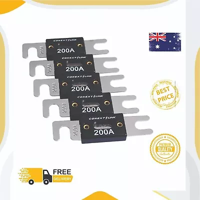 5 Pack Of 200 Amp ANL Fuse Nickel Plated Blade Free Fast Shipping AU • $9.50