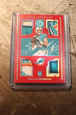 2022 Encased Skylar Thompson Rookie Quad Memorabilia Red /9 Insane Patch • $2.99