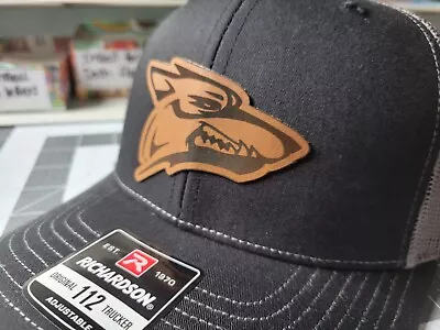 5.0 COYOTE MUSTANG Leather Patch Cap  Adjustable Brand New W Tag Trucker Hat  • $28