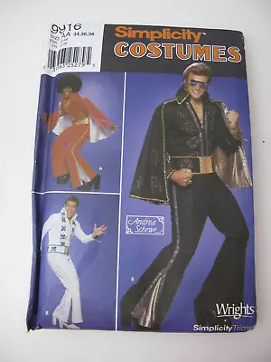 Simplicity 9916 Jumpsuit And Cape ElvisJackson  Motown Disco Sewing Pattern A • $25