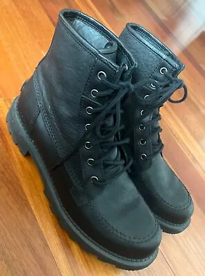 SOREL Men's Mad Brick Six Waterproof  Size 10 Black   NM3838-010 • $49