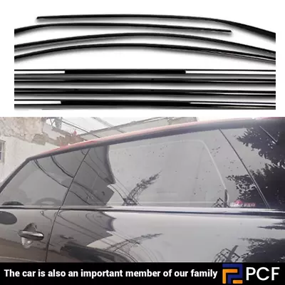 Black Fits Mini Cooper F55 F56 2-Door 2014-2022 Window Sill Molding Strip Cover • $159.33