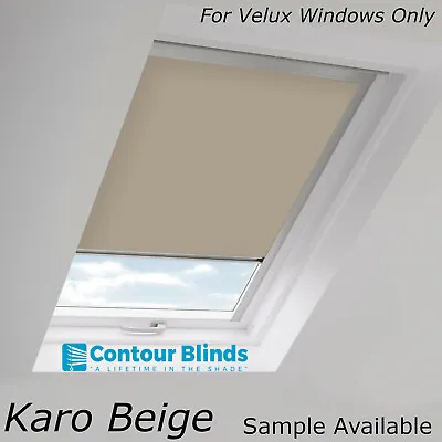 Beige Blackout Fabric Skylight  Blinds Made For All Velux® Roof Windows  • £0.99