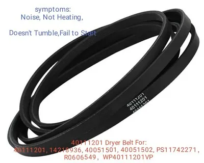 Maytag Whirlpool 40111201 Dryer Drum Belt 14218936 40051501 40051502 PS11742271 • $6.86