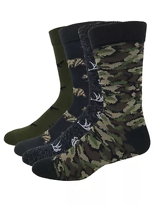 Outdoor Obsession Mens Camo Animal Pattern Crew Dress Socks 1 Pair Pack • $8.50