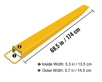 £269.99 • Buy Forklift Fork Extension One Pair 68.5  Lenght Inside Width 5.3  Pallet Fork