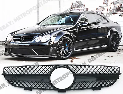 Mercedes C209 A209 W209 CLK AMG Grille Gloss BLACK SERIES Look CLK350 320 +STAR • $155.64