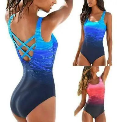 £12.89 • Buy Womens Tummy Control Monokini Swimming Costume One Piece Swimsuit Beachwear UK