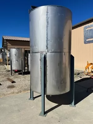 1000 Gallon Stainless Steel Mixing Tank 128” H X 60”Dia   8’ Side Wall Mix Brid • $9500