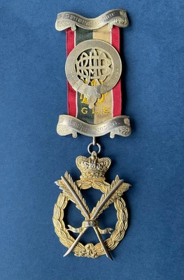 £9.99 • Buy Vintage RAOB Royal Buffaloes Masonic Jewel Silver Medal Badge General Buller