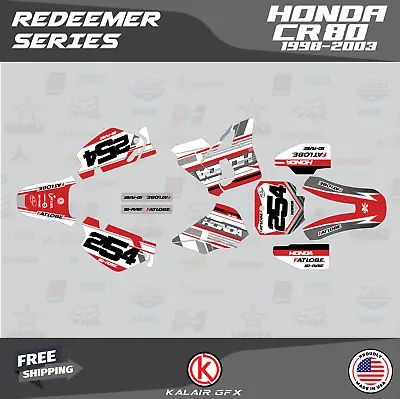 Graphics Kit For Honda CR 80 1998-2003 CR80 REDEEMER-Red • $65.99
