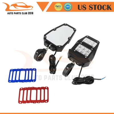 $69.56 • Buy 1.75  Clamp UTV Rearview Side Mirror With LED Spot Light For Polaris RZR Can-Am