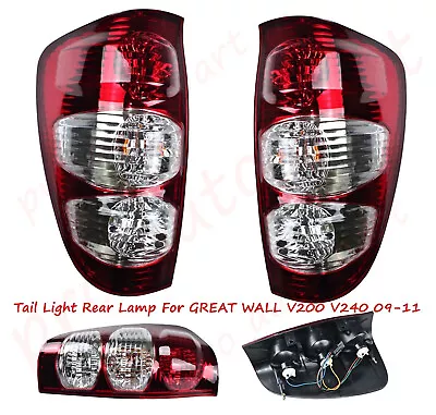 Tail Light Pair LH+RH Rear Lamp W/ Wire For GREAT WALL V200 V240 6/2009-12/2011 • $96.79