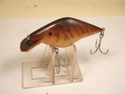 Vintage Manns RazorBack Brown Crawfish 3  Rattle Crankbait Lure • $10.99