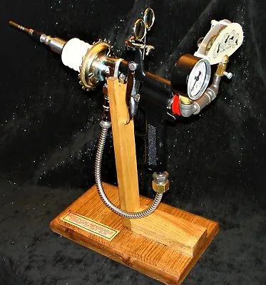 Steampunk Electric Metal Space Ray Zapping Gun W/ OAK Stand Hand Crafted Unique  • $1145