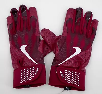 Nike Alpha Batting Gloves Men's Large Team Maroon/White • $26.95