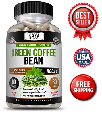 Green Coffee Bean 60ct - Weight Management Antioxidant Blood Pressure Support • $9.98