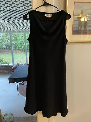 VINTAGE SL Fashion Dress Women 14 Made In USA Black • $20
