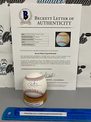 Barack Obama President 44th Signed Autographed Romlb Baseball-beckett Bas Coa • $6999.99