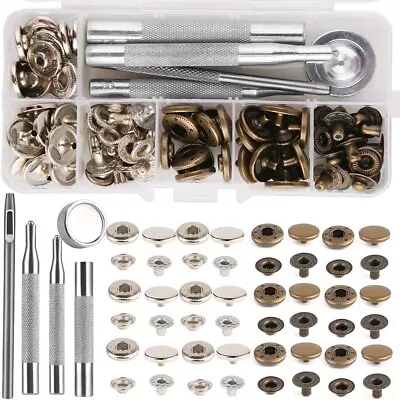 Snap Fastener Kit Snaps Button Tool Stainless Steel For Marine Boat Canvas 25Set • $11.18