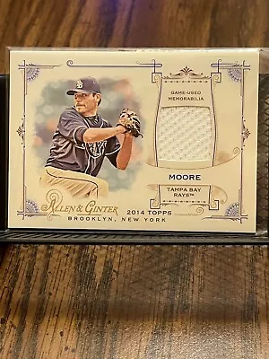 Matt Moore 2014 Topps Allen & Ginter Tampa Bay Rays Game Worn Jersey Patch Relic • $5.99