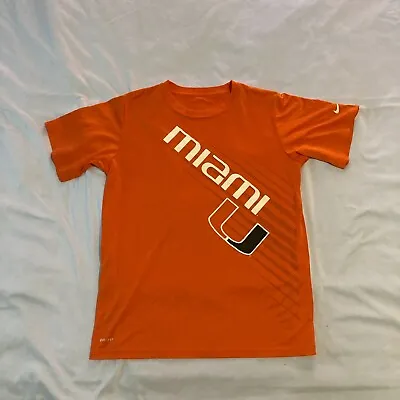 Miami Hurricanes Orange T Shirt- Nike Dri Fit- Adult Small NCAA • $20