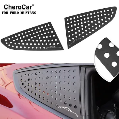 $54.99 • Buy Aluminum Quarter Rear Side Window Louver Trim Cover Scoops For Ford Mustang 15+