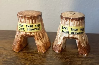 Calif. Redwoods  Drive Thru Tree  Salt & Pepper Shakers Victoria Ceramics JAPAN • $9.99