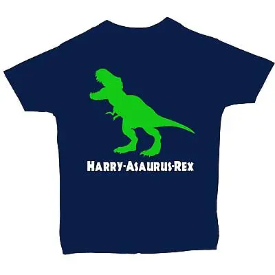 £9.49 • Buy Personalised Name Asuarus Rex Dinosaur Baby, Children T-Shirt, Top