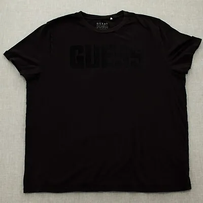 Guess Mens T-Shirt Monogram Graphic Logo Crew Neck Short Sleeve Black Sz XL • $20.88