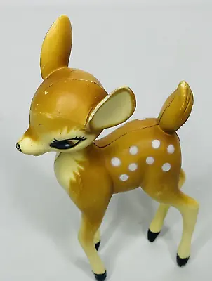 Vintage Bambi Deer Fawn Figurine Christmas Reindeer Celluloid Plastic Figure • $35.99