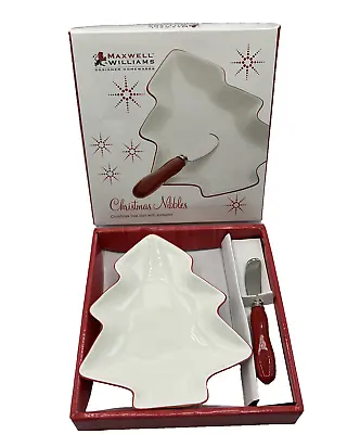 Maxwell Williams Christmas Nibbles Dish & Spreader New Boxed Vintage • £12
