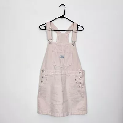 Levi's Premium Overalls Pale Pink Pinafore Dungaree Dress - Big E - Size S • £34.99