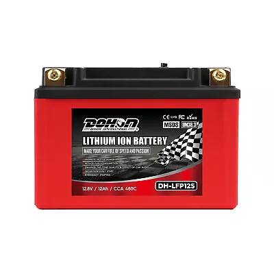 LFP12S 12V 480CCA Lithium Battery LiFePO4 For Motorcycle Dirt Bike ATV Scooter • $199.49