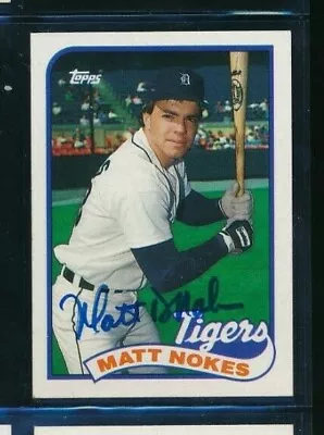 1989 Topps #445 Matt Nokes Signed Auto Autograph Swsw6 • $3.99