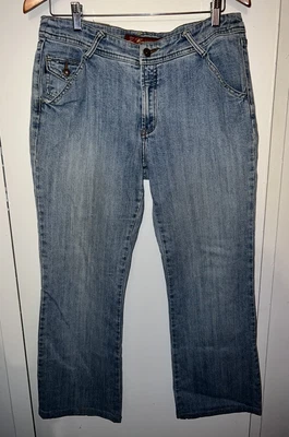 $40 • Buy Cavaricci Comfort Jeans Light Blue Red Button Tag Size 12