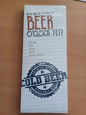 Magnetic Shopping Lined List ~ Beer.  (Dad Fathers Day Man Gift) • £3.50