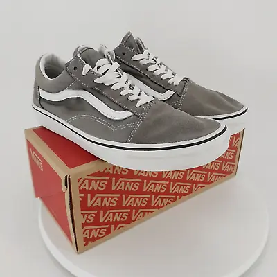 VANS Old Skool Stacked Grey  Canvas / Suede Laced Boxed UK 9 Clean Condition. • £14.99