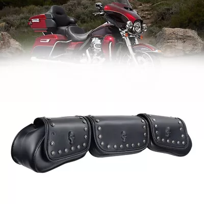 3 Pocket Windshield Bag Black Fit For Harley Electra Glide Classic EFI FLHTCI • $37.37