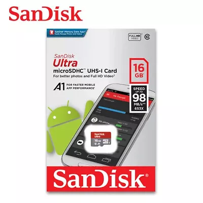 SanDisk 2 Pack!  Ultra 16 GB Micro SD Class 10 MicroSDHC Memory Card  • $12.99