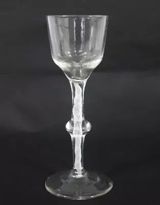 Antique Georgian 18th Century Wine Glass Multi Spiral Air Twist Knopped Stem • £235
