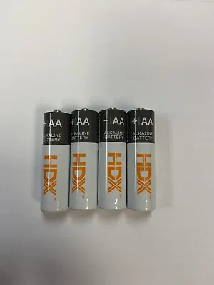 NEW Lot Of 4 HDX AA Alkaline Batteries • $0.01